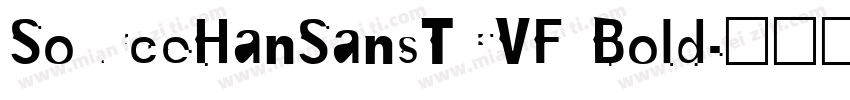 SourceHanSansTCVF Bold字体转换